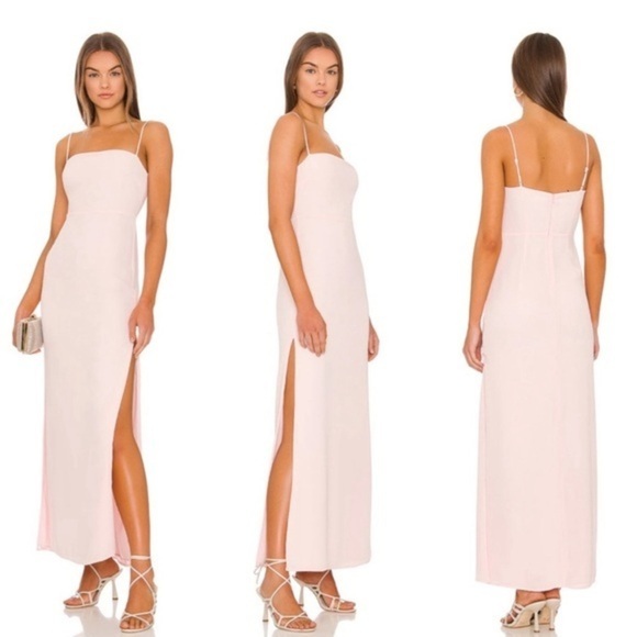 Superdown Revolve Addison Maxi Dress‎ Women’s Size Small Gown Light Pink - Picture 1 of 10